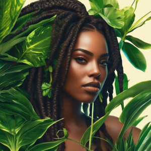 create a  ultra high resolution 3d  beautiful African American w...