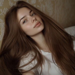 Женщина просыпается в кровати потягивается у нее улыбающееся рас...