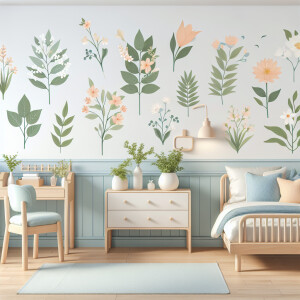 использование элементов с тематикой природы, таких как цветущие...