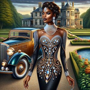 Create a vibrant, 3-D realistic illustration of an light skin, H...