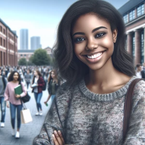 university student girl realistic