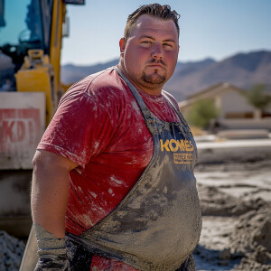 Curtis Kowe a concrete truck driver pouring concrete, he is now...