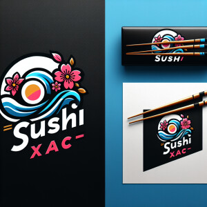 Draw a logo for the sushi restaurant "SUSHI XAC"