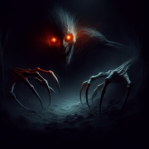 A demon in the dark trying to catch me