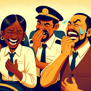 Choferes riendo a carcajadas