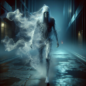 A hyper-realistic UHD image featuring "Death” wearing  tattered...