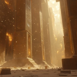 Create an 8K resolution concept art of a majestic and mysterious...