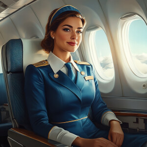 make an image of an airplane steward