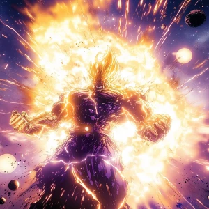 With a mighty roar, the God of Destruction fires his devastating...