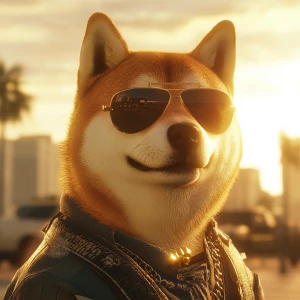 generate shiba meme in GTA style