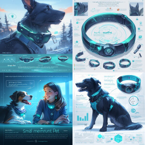 "Create a logo for a high-tech smart pet collar brand named Smar...