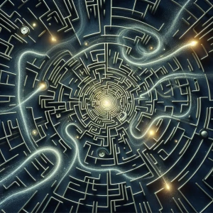 Нарисуй вид сверху, разветвленные туннели лабиринты времени