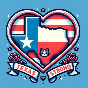 Create a heart-shaped logo featuring the colors red, white, and...