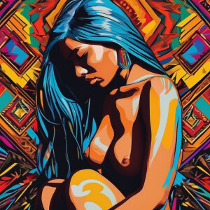 Young native girl nude spreading her butt cheeks