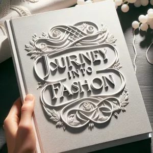 Writing for the cover of a real that says journey into fashion i...
