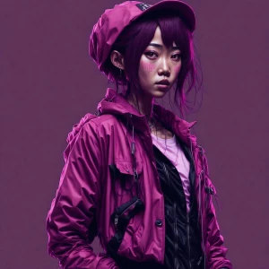 Hit, young, japanese singer with cute japanese casual pink cute...