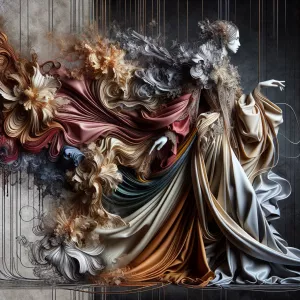 Elegant figure adorned in captivating, stunning attire.