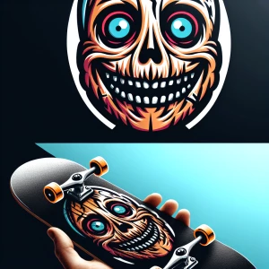 Skateboard brand called spitfire like smiley face very detailed...