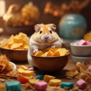 a kid friendly monster eating chips