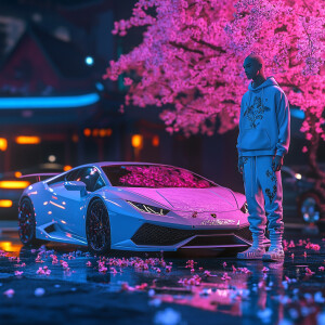 radiant image of Aang the Last Airbender standing next to a glow...