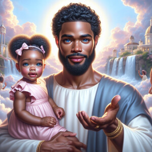 Create a 3D realistic artwork featuring the phrase 'Jesus Saves'...