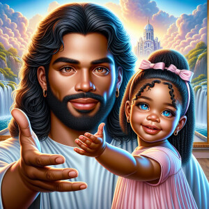 Create a 3D realistic artwork featuring the phrase 'Jesus Saves'...