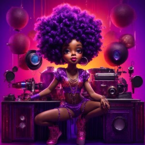 create a  ultra high resolution 3D beautiful African American Be...