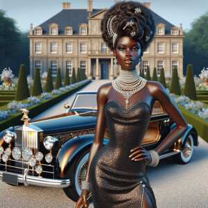 Create a vibrant, 3-D realistic illustration of an light skin, H...