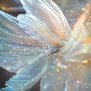 Create a digital artwork featuring a fairy creature that embodie...