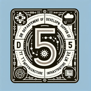 Сгенерируй эмблему отдела развития и сопровождения Ит инфраструк...