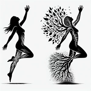 Design a black and white vector silhouette of a woman's side pro...