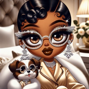 Create an image of a modern African-American, Betty Boop reimagi...