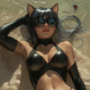 Landscape photograph of Felicia Hardy, The Black Cat from Marvel...