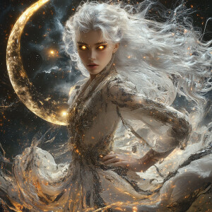 Create a hyperrealistic, cinematic digital art portrait of Selen...