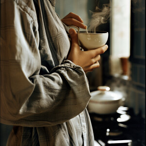Close-up shot from behind the arabwomen showing detailed hands p...