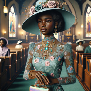 A 3-D realistic digital illustration of an African American woma...