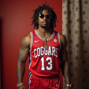 Houston cougars jersey wearing rapper