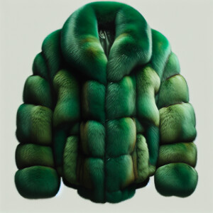 big green mink jacket