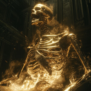 A realistic, high-definition artistic representation of a golden...