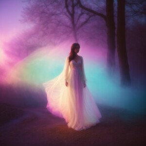 A shimmering ethereal apparition, exuding an otherworldly aura o...