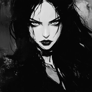 Born of dusk and shadow, she walks the line between worlds—a Dha...