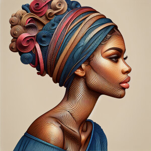 Picture a 3-D illustration of abstract art there are browns and...