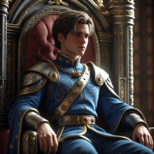 The prince sat totallynaeike on the throne showing off  and I ju...