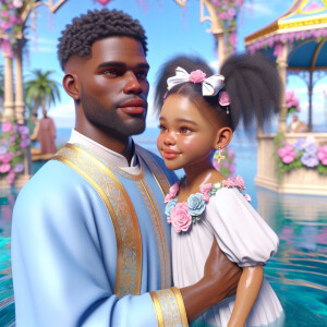 Create a lifelike image of an light skinned African-American Jes...