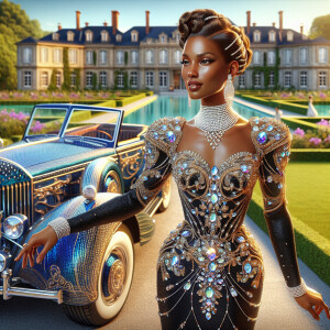 Create a vibrant, 3-D realistic illustration of an light skin, H...