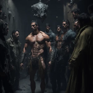 He-man showing his big manhood to everyone else in the Turkish b...