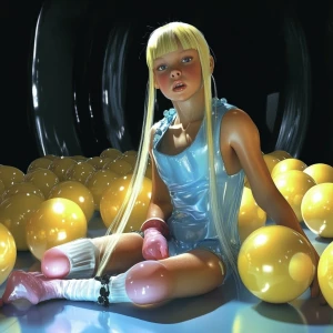 Yellow balls and pink dolls —sref 3