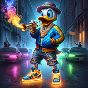 Prompt: Create a digital art portrayal in airbrushed glossy hype...
