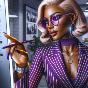 A highly detailed realistic photo quality image of a stylish Afr...