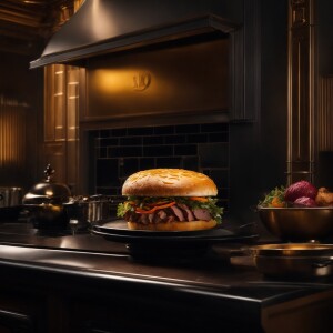 Create a logo for "Pringle's Underground Kitchen," encapsulating...